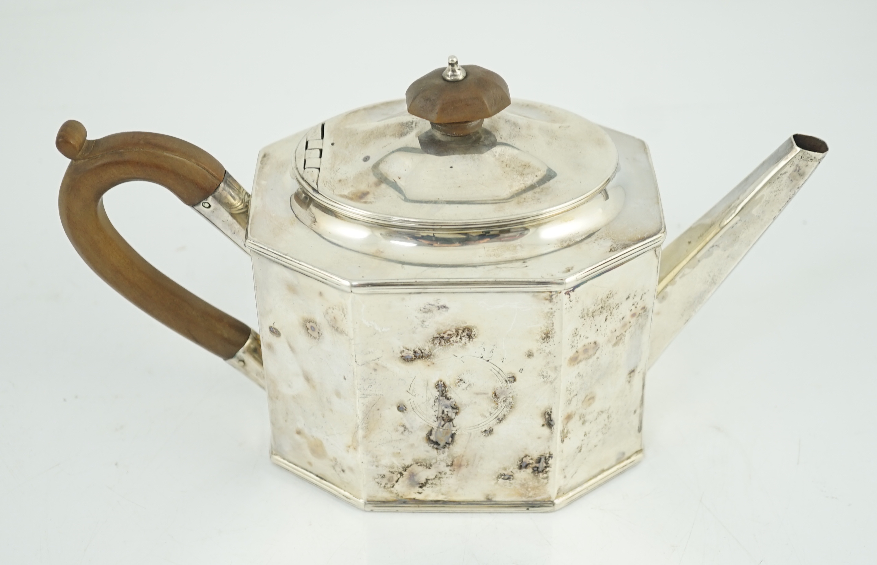 A George III silver teapot, by Robert Sharp